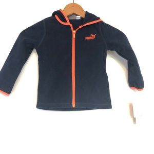 Puma sz 2t blue orange full zip fleece hoodie NWT